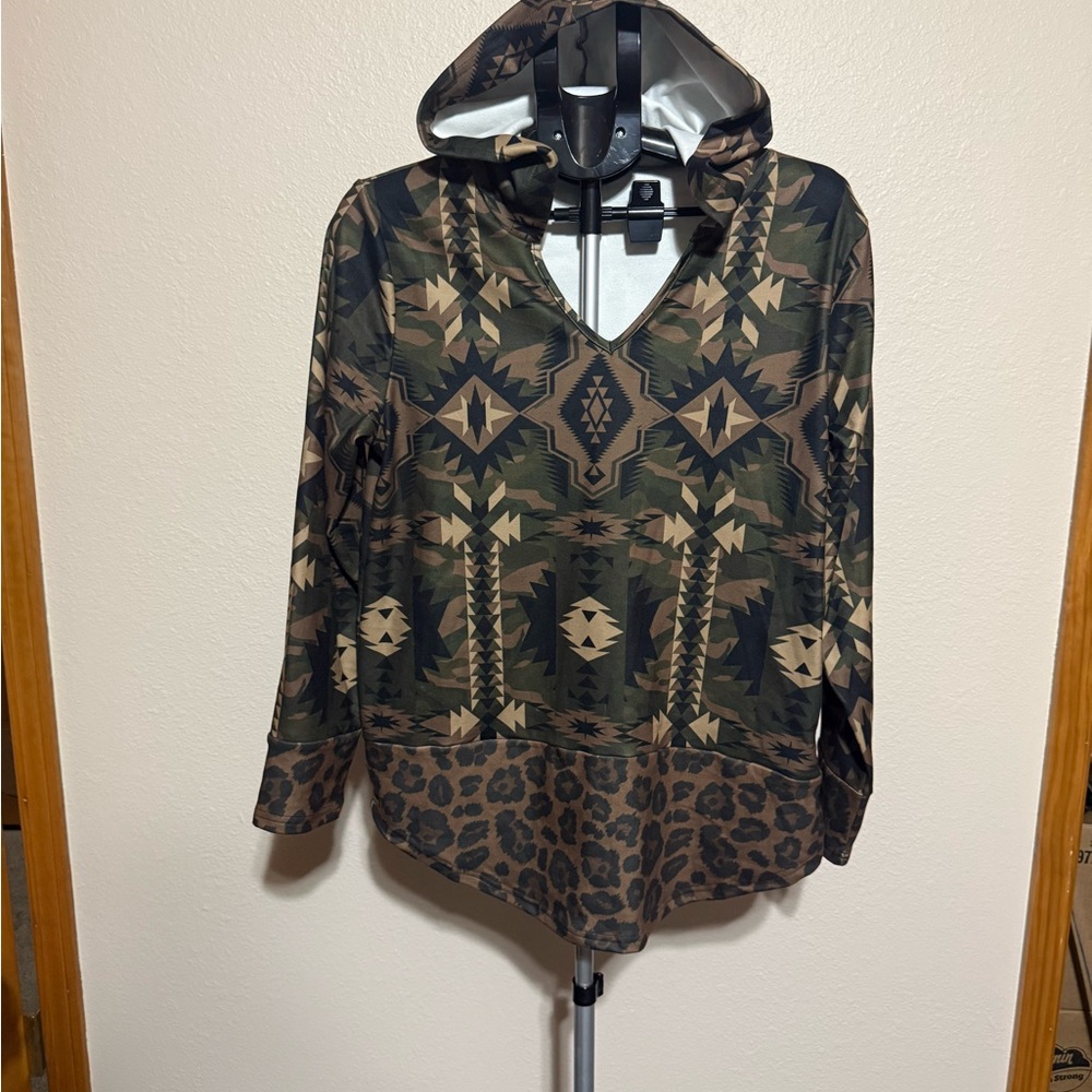 Crazy Train Camouflage and Geometric‎ Print Jacket